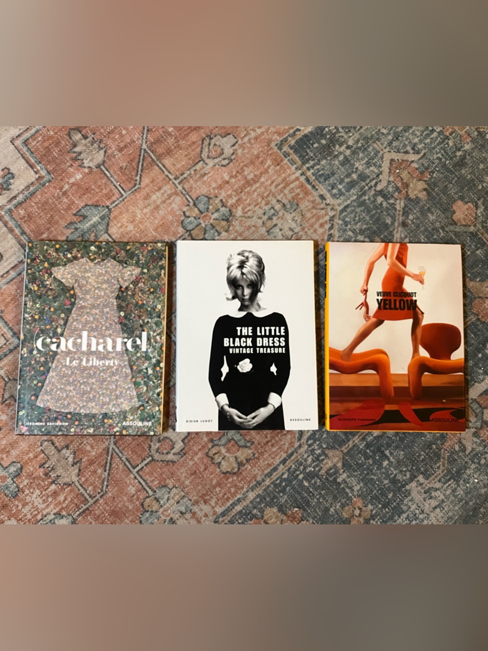 📚ASSOULINE Set of 3 Coffee Table Books Little Black Dress Cacharel Vueve